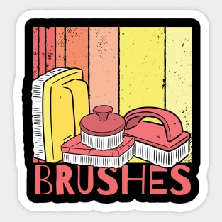 Brushes Sticker